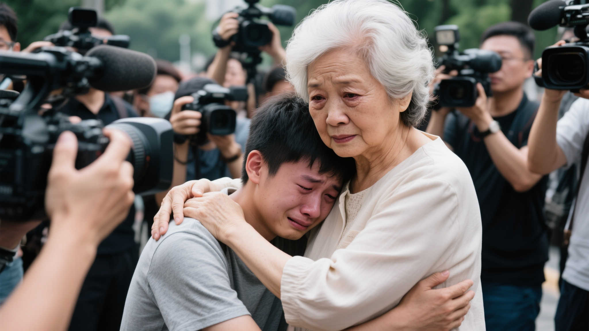 温情瞬间：麦康奈尔母亲安慰儿子并拒绝摄像机拍摄